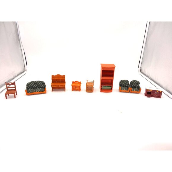 Calico Critters/Sylvanian Families Living Room Furniture and Loving Family Refri - Picture 1 of 15